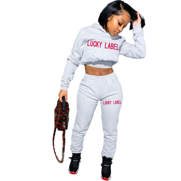 women two piece outfits fashion letter pattern tracksuit casual long sleeve hooded crop pencil pants women clothes, Gray
women two piece outfits fashion letter pattern tracksuit casual long sleeve hooded crop pencil pants women clothes, Gray