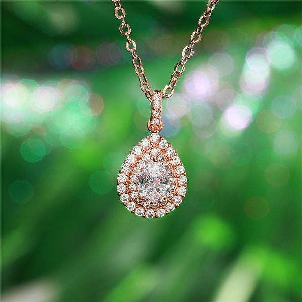 pendant necklaces classic female white crystal stone necklace cute water drop rose gold silver color wedding for women
pendant necklaces classic female white crystal stone necklace cute water drop rose gold silver color wedding for women