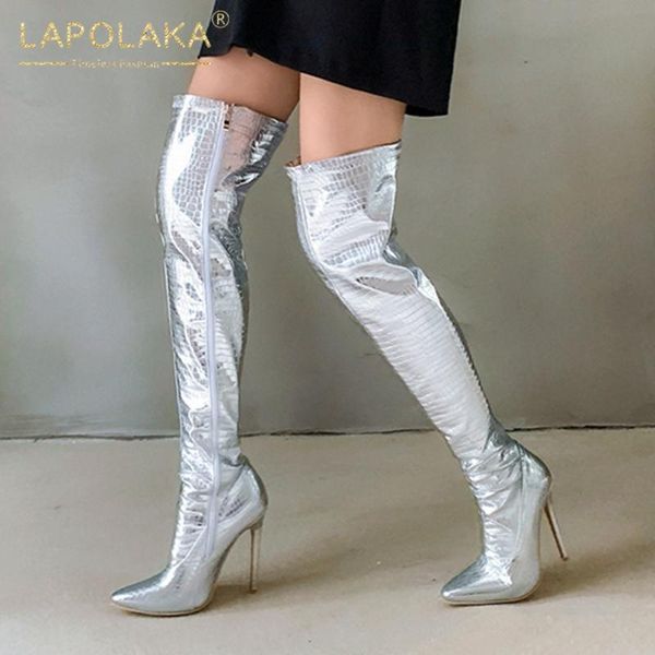 boots lapolaka 2021 design plus size 48 thin high heels over the knee woman shoes pointed toe zipper party ladies, Black
boots lapolaka 2021 design plus size 48 thin high heels over the knee woman shoes pointed toe zipper party ladies, Black
