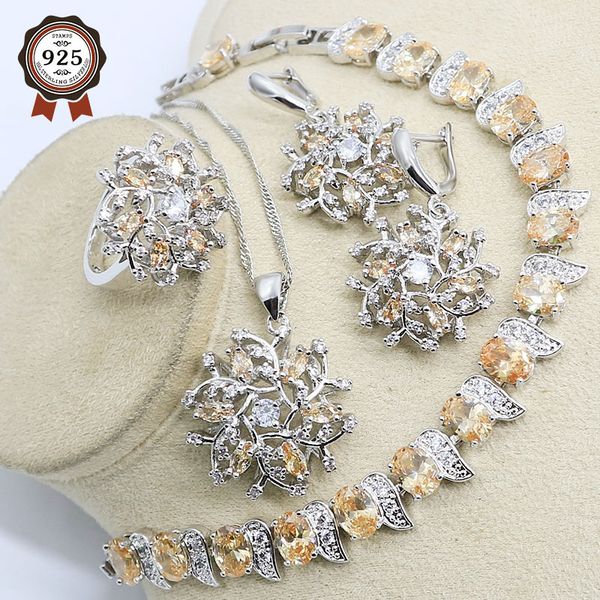 silver color champagne zirconia bridal jewelry sets for women earrings ring bracelet necklace wedding gift
silver color champagne zirconia bridal jewelry sets for women earrings ring bracelet necklace wedding gift