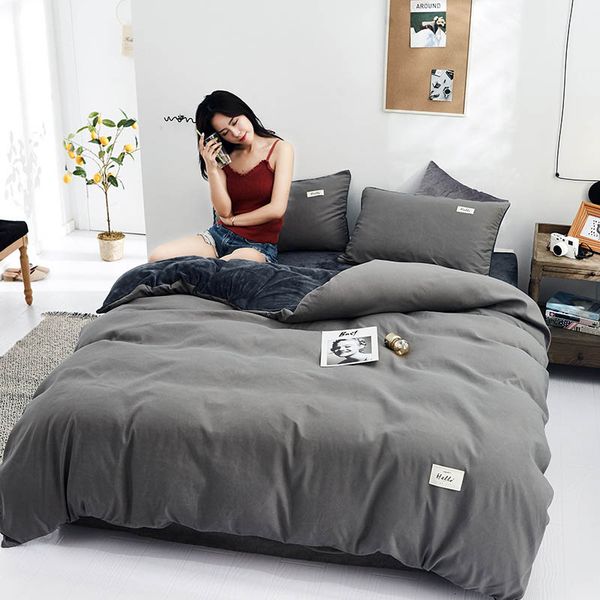 bedding sets 3pcs/4pcs warm plain color home set korean parure lit plaid cover and pillowcases el bedclothes
bedding sets 3pcs/4pcs warm plain color home set korean parure lit plaid cover and pillowcases el bedclothes