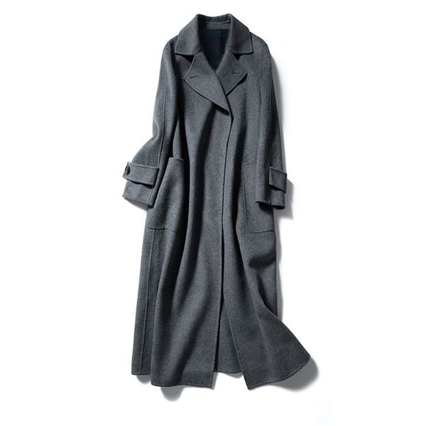 women's wool & blends 2021 autumn winter oversize woolen coat women x-long outerwear elegant female loose plus size 5xl jacket, Black
women's wool & blends 2021 autumn winter oversize woolen coat women x-long outerwear elegant female loose plus size 5xl jacket, Black