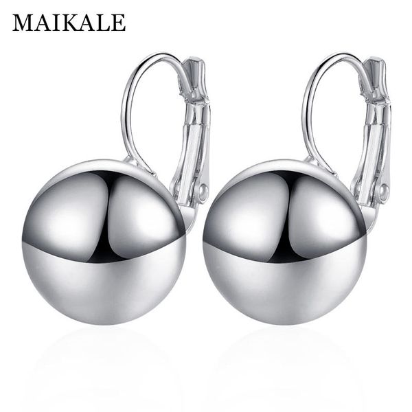 maikale simple big ball earrings matte smooth metal stud earrings for women gold korean fashion jewelry gifts, Golden;silver
maikale simple big ball earrings matte smooth metal stud earrings for women gold korean fashion jewelry gifts, Golden;silver