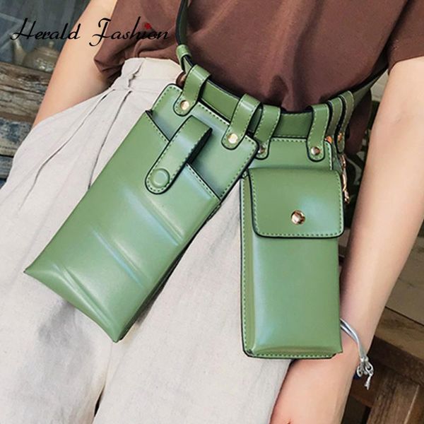 herald fashion 2 pieces ladies waist bag leather waist belt bag crossbody chest bags girls fanny pack small phone for women
herald fashion 2 pieces ladies waist bag leather waist belt bag crossbody chest bags girls fanny pack small phone for women