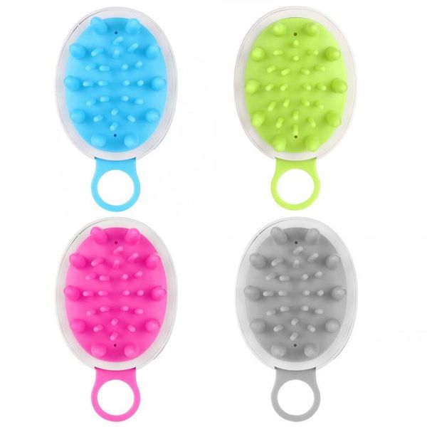 hair brushes silicone shampoo massage brush scalp cleaning washing shower comb, Silver
hair brushes silicone shampoo massage brush scalp cleaning washing shower comb, Silver