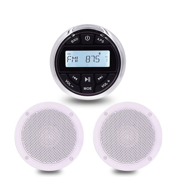 marine stereo boat bluetooth radio receiver waterproof audio fm am usb mp3 player 4" marine speaker for car boat atv utv cart
marine stereo boat bluetooth radio receiver waterproof audio fm am usb mp3 player 4" marine speaker for car boat atv utv cart