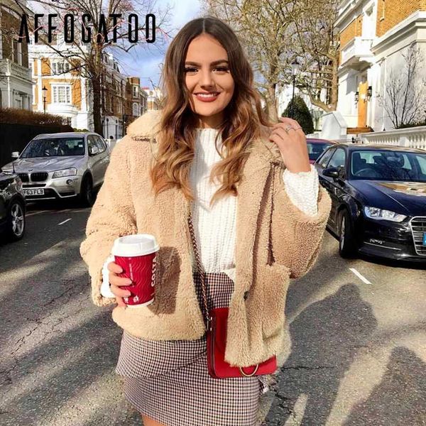 affogatoo casual loose soft warm faux fur pink coat jacket women elegant autumn winter female coat vintage outwear ladies jacket, Black
affogatoo casual loose soft warm faux fur pink coat jacket women elegant autumn winter female coat vintage outwear ladies jacket, Black