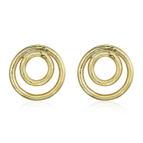 925 sterling silver earring yellow gold plated double circle round plain geometric stud earring korean fashion party jewelry, Golden;silver
925 sterling silver earring yellow gold plated double circle round plain geometric stud earring korean fashion party jewelry, Golden;silver