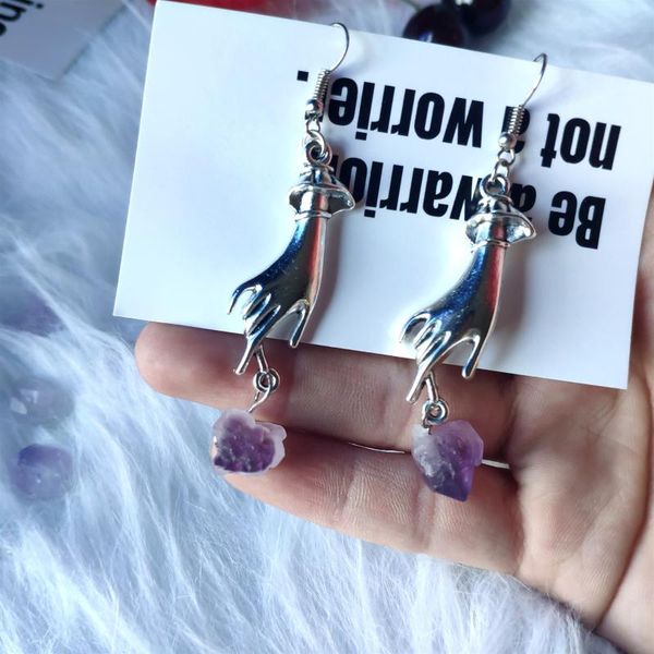 witchy hands earrings jewelry magical hands druzy purple crystal fashion women men gift pendant statement new 2020 beautiful, Silver
witchy hands earrings jewelry magical hands druzy purple crystal fashion women men gift pendant statement new 2020 beautiful, Silver