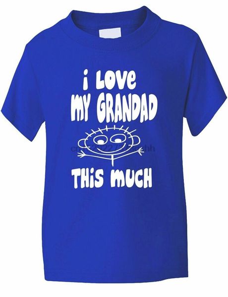 i love my grandad this much funny boys girls t-shirt birthday gift age 1-13