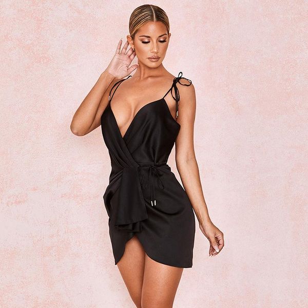 deep v tie belt ladies party dresses spaghetti strap female asymmetrical dresses summer womens black mini dresses satin, White;black
deep v tie belt ladies party dresses spaghetti strap female asymmetrical dresses summer womens black mini dresses satin, White;black