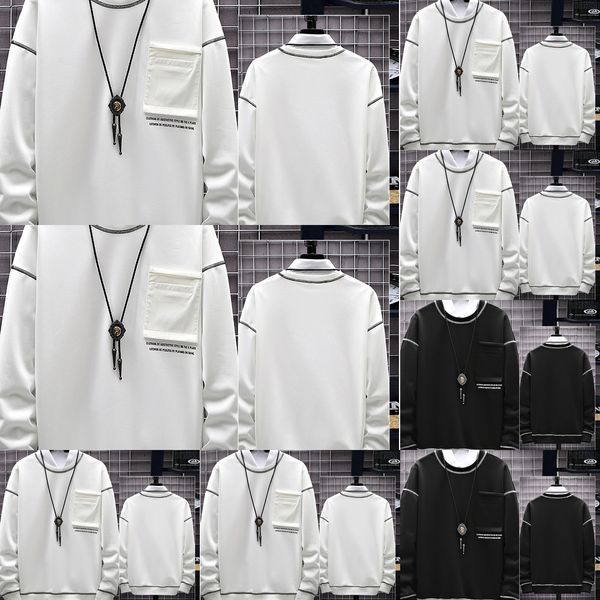 2020 autumn new trendy long-sleeved t-shirt pullover t-shirt men's loose round neck sweater pullover running men's clothing kjcy5, Black
2020 autumn new trendy long-sleeved t-shirt pullover t-shirt men's loose round neck sweater pullover running men's clothing kjcy5, Black