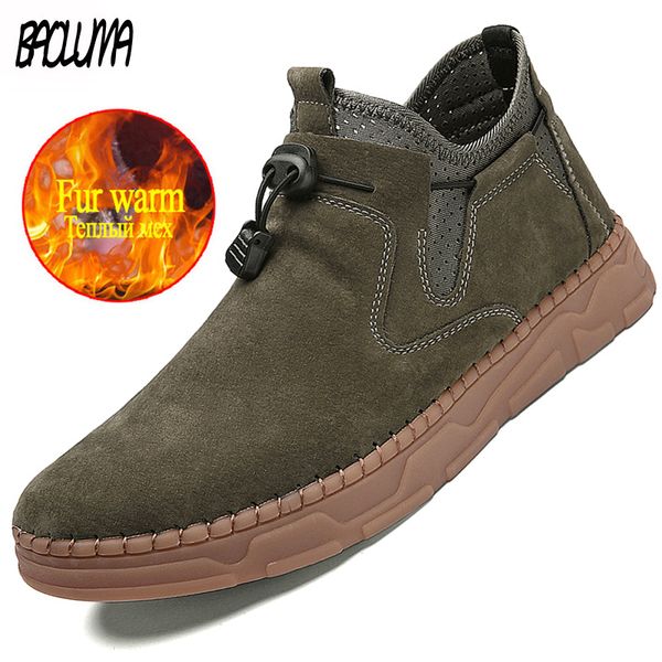 brand men's boots winter plush warm men's snow boots suede ankle autumn outdoor sneakers new motorcycle, Black
brand men's boots winter plush warm men's snow boots suede ankle autumn outdoor sneakers new motorcycle, Black