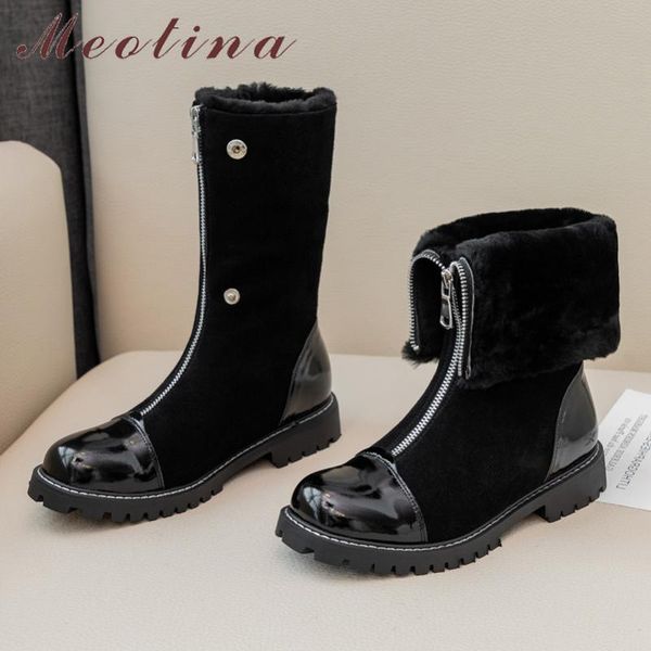 meotina зима снег сапоги женщин сапоги коровы замши zipper flat mid теленок теплый шерсть круглый toe обувь женский новый черный размер 34-3, Black
meotina зима снег сапоги женщин сапоги коровы замши zipper flat mid теленок теплый шерсть круглый toe обувь женский новый черный размер 34-3, Black