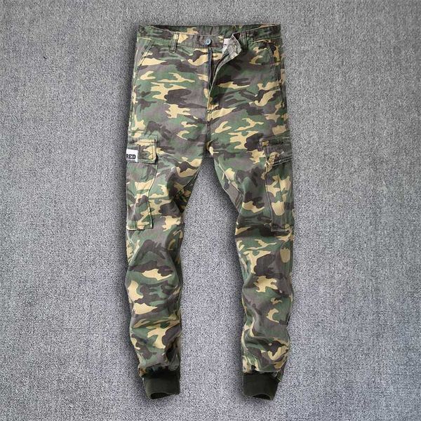 men's jeans fashion camouflage pants men autumn style loose fit ribbed leg pantalones casual multi-pocket cargo, Blue
men's jeans fashion camouflage pants men autumn style loose fit ribbed leg pantalones casual multi-pocket cargo, Blue