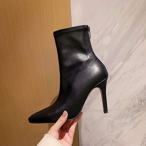 2021 new winter ankle boots women's shoes microfiber pointed toe zipper office lady elegant vacation ankle boots bottes femme, Black
2021 new winter ankle boots women's shoes microfiber pointed toe zipper office lady elegant vacation ankle boots bottes femme, Black