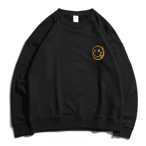 ete national tide men's round collar sweater sweater gilded smiling face printed student loose street sports all-match cotton e5vyt, Black
ete national tide men's round collar sweater sweater gilded smiling face printed student loose street sports all-match cotton e5vyt, Black