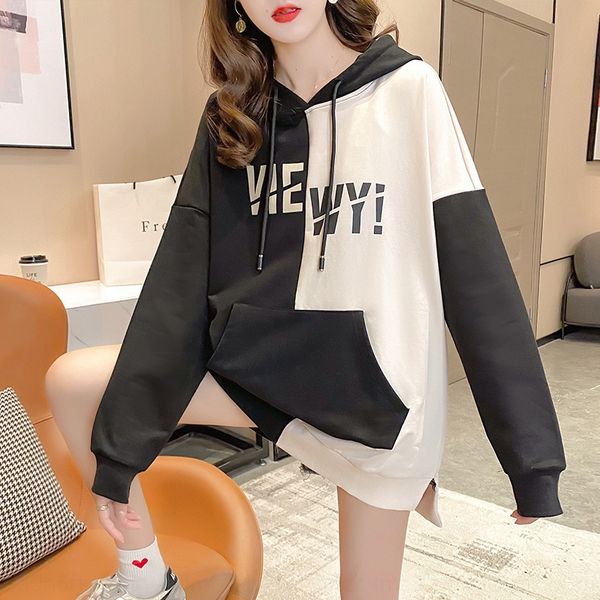2020 korean style early sweater autumn new sweater women's contrast color hooded fashionable fashion pocket large size women's clo, Black
2020 korean style early sweater autumn new sweater women's contrast color hooded fashionable fashion pocket large size women's clo, Black