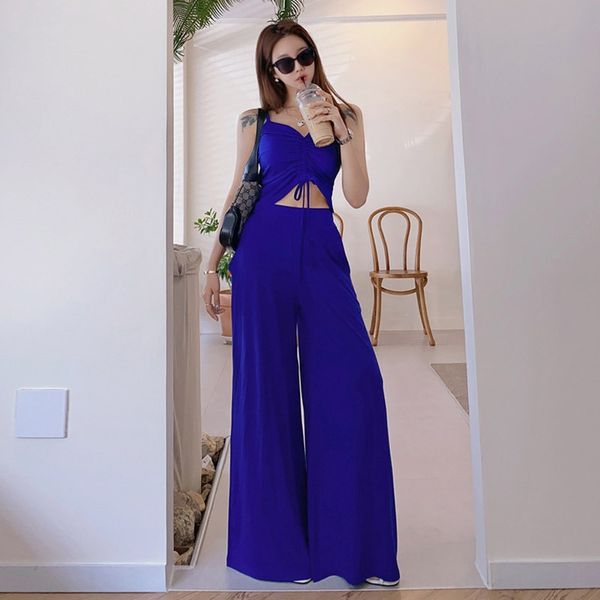 women's two-piece set forumbilical holiday suit suitwide leg pants suit2020 summer new slim-fit drawstring suspender knitted casual wid, Gray
women's two-piece set forumbilical holiday suit suitwide leg pants suit2020 summer new slim-fit drawstring suspender knitted casual wid, Gray