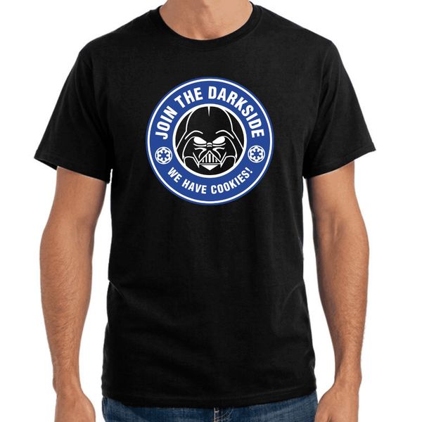 2019 latest men t shirt fashion summer cotton t-shirt fashion join the darkside - we have cookies tees t-shirt clothing