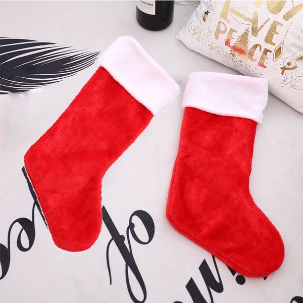 wholesale new year christmas stockings plush plain red christmas santa socks tree decoration hanging candy bag gift
wholesale new year christmas stockings plush plain red christmas santa socks tree decoration hanging candy bag gift