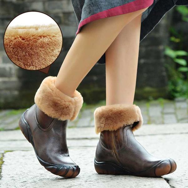boots xiangban genuine leather women winter warm flat bottomed snow ankle casual shoes short plush, Black
boots xiangban genuine leather women winter warm flat bottomed snow ankle casual shoes short plush, Black