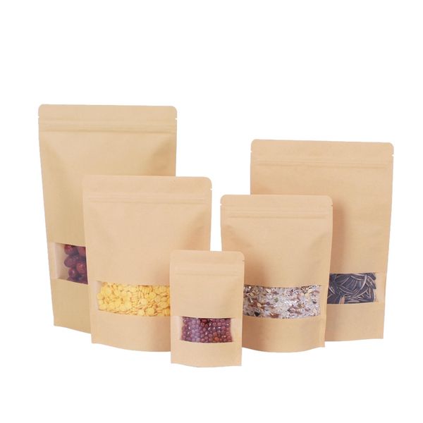 1000pcs window zipper brown white kraft paper bag vertical kraft paper aluminum bag resealable zipper lock handle seal food grade dhl 
1000pcs window zipper brown white kraft paper bag vertical kraft paper aluminum bag resealable zipper lock handle seal food grade dhl