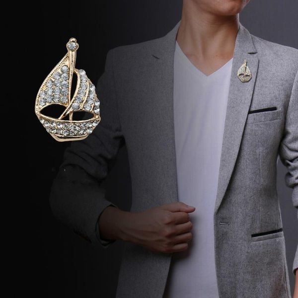 i-remiel new metal crystal sailboat brooch pin for men's suit collar decoration badge lapel pins clothing & accessories, Gray
i-remiel new metal crystal sailboat brooch pin for men's suit collar decoration badge lapel pins clothing & accessories, Gray
