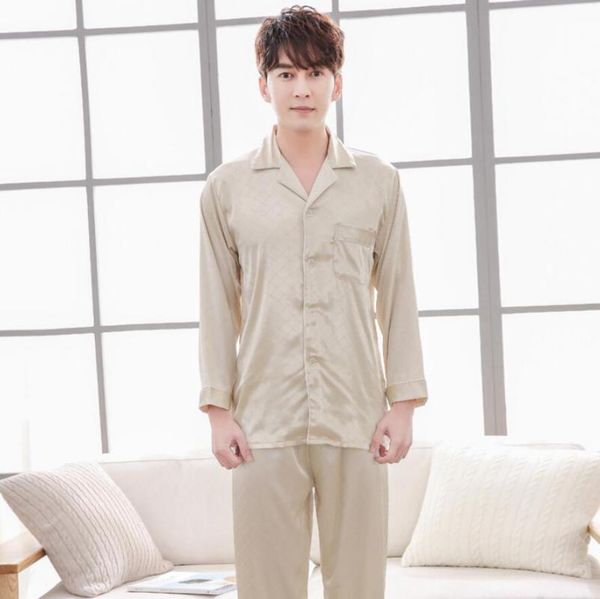 long sleeve pajamas men pajama sets silk pijama sleepwear pyjamas plus size nightwear set turn-down collar, Black;brown
long sleeve pajamas men pajama sets silk pijama sleepwear pyjamas plus size nightwear set turn-down collar, Black;brown