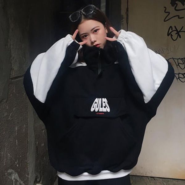 hoodie wild zipper female clothes female harajuku high collar bat sleeve shirt loose plus ins velvet thick winter jacket marcus, Black
hoodie wild zipper female clothes female harajuku high collar bat sleeve shirt loose plus ins velvet thick winter jacket marcus, Black