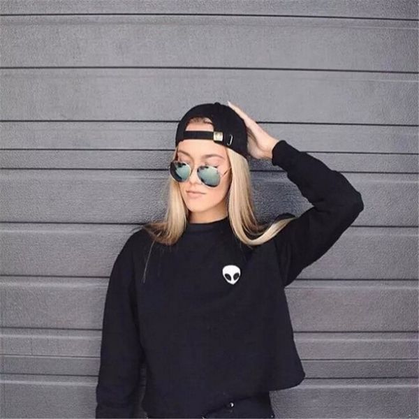 2020 autumn thick sweatshirt alien print long sleeve sweatshirt short navel plus fleece women, Black
2020 autumn thick sweatshirt alien print long sleeve sweatshirt short navel plus fleece women, Black
