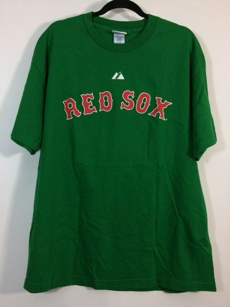 red sox t shirt green 25 lowell mens xl majestic graphic tee
