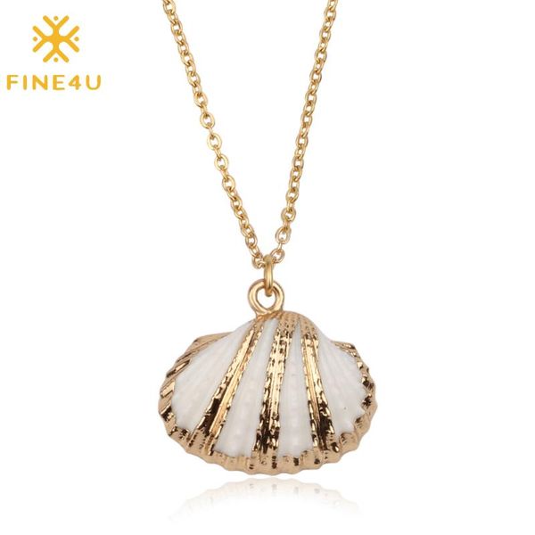 fine4u n173 new bohemia natural sea shell pendant necklace stainless steel long chain necklace women summer beach jewelry, Silver
fine4u n173 new bohemia natural sea shell pendant necklace stainless steel long chain necklace women summer beach jewelry, Silver