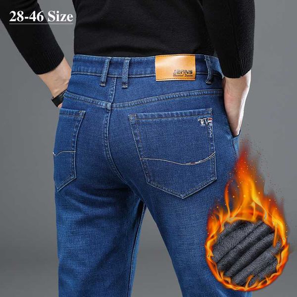 men's jeans plus size 42 44 46 winter warm thicken fleece business casual straight denim pants black blue trousers male
men's jeans plus size 42 44 46 winter warm thicken fleece business casual straight denim pants black blue trousers male