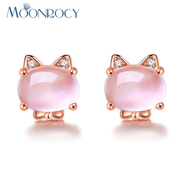 moonrocy rose gold color cubic zirconia ross quartz cute cat animal pink opal earrings for women children girls dropshipping, Golden;silver
moonrocy rose gold color cubic zirconia ross quartz cute cat animal pink opal earrings for women children girls dropshipping, Golden;silver
