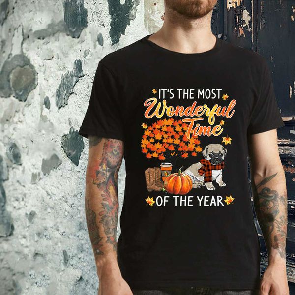 it's the most wonderful time of the year pug t-shirt