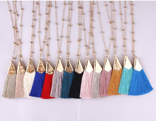 boho soft fan fringe tassel pendant long necklace gold polished metallic triange tassel pendant with beads stones long chain for women, Silver
boho soft fan fringe tassel pendant long necklace gold polished metallic triange tassel pendant with beads stones long chain for women, Silver