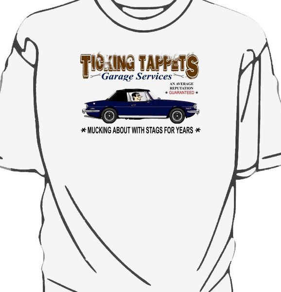 fashion personality ticking tappets garage services' t-shirt. classic american car fans stag tee shirts
fashion personality ticking tappets garage services' t-shirt. classic american car fans stag tee shirts