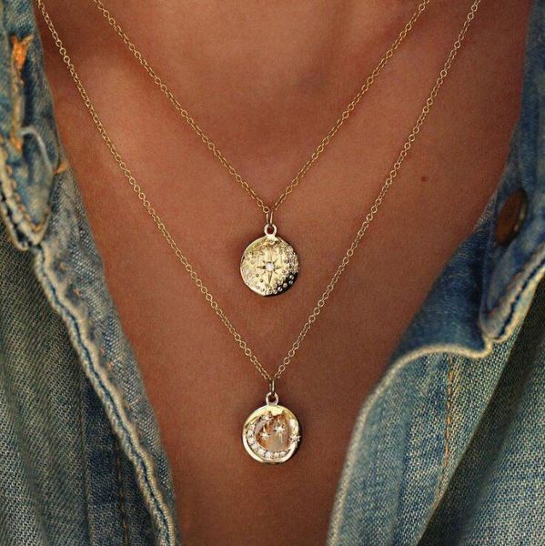 necklace jewelry tocona boho star moon necklace double layered gold chain coin women accessories jewelry, Silver
necklace jewelry tocona boho star moon necklace double layered gold chain coin women accessories jewelry, Silver