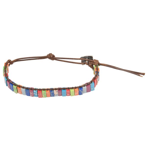 charm bracelets chakra bracelet jewelry handmade multi color natural stone tube beads leather wrap couples creative gifts, Golden;silver
charm bracelets chakra bracelet jewelry handmade multi color natural stone tube beads leather wrap couples creative gifts, Golden;silver
