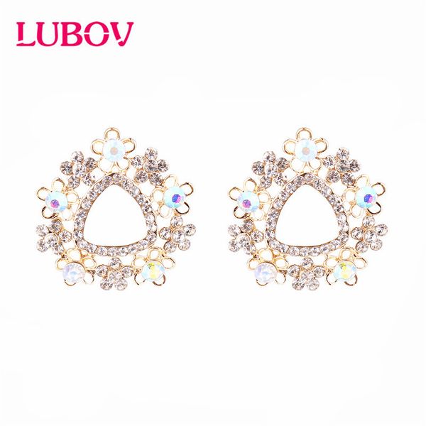 stud lubov multi-color triangle flower rhinestone earrings anti gold color piercing trendy women wedding party jewelry, Golden;silver
stud lubov multi-color triangle flower rhinestone earrings anti gold color piercing trendy women wedding party jewelry, Golden;silver
