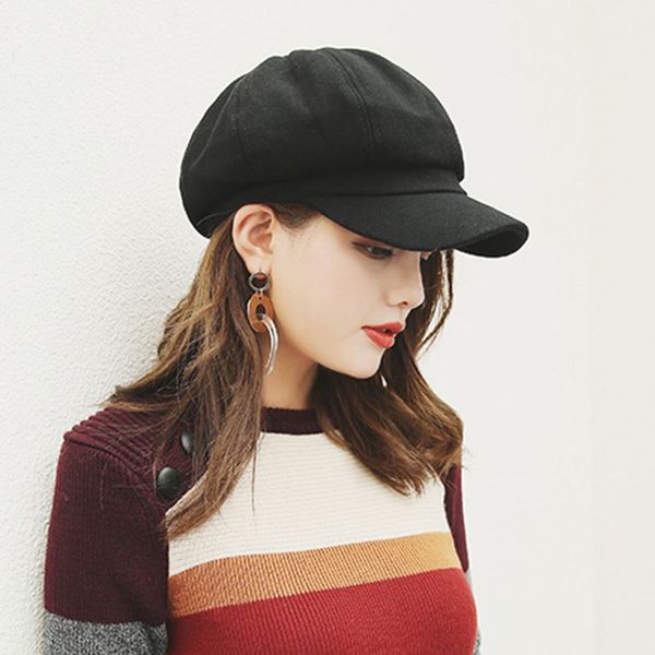 british style women girl winter cotton beret hat vintage classic solid color artist painter student visors octagonal peaked cap, Blue;gray
british style women girl winter cotton beret hat vintage classic solid color artist painter student visors octagonal peaked cap, Blue;gray