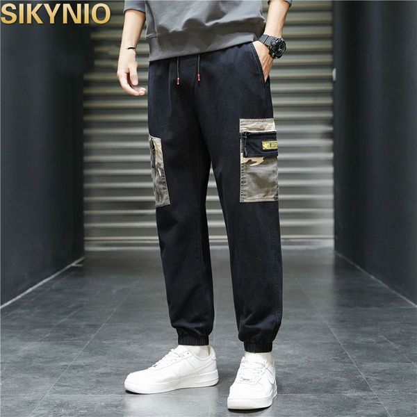 men's pants 2021 mens cargo males loose hip hop streetwear joggers korean pocket patchwork harem ankle length trousers, Black
men's pants 2021 mens cargo males loose hip hop streetwear joggers korean pocket patchwork harem ankle length trousers, Black
