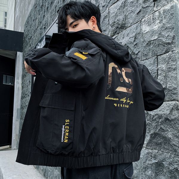 2020 New Autumn Winter Jacket Men Hooded Streetwear Non-removable Hood Mens Windbreaker Jackets Fashion Outwear Male
2020 New Autumn Winter Jacket Men Hooded Streetwear Non-removable Hood Mens Windbreaker Jackets Fashion Outwear Male