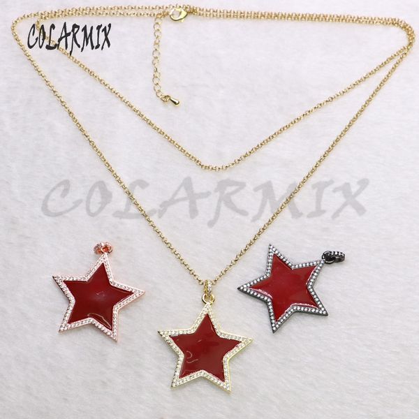 5 pieces red star pendants necklace mix colors crystal pendants accessories for women jewelry for lady 5538, Silver
5 pieces red star pendants necklace mix colors crystal pendants accessories for women jewelry for lady 5538, Silver