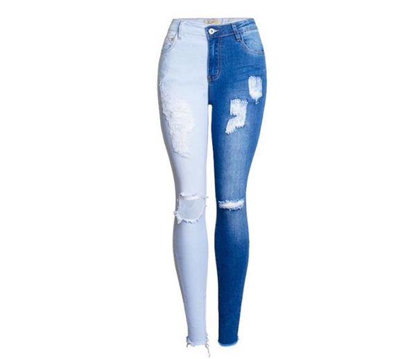 2020 new autumn winter high waist blue hit color stitch pencil pants women jeans fashion high waist elasticity hole trousers
2020 new autumn winter high waist blue hit color stitch pencil pants women jeans fashion high waist elasticity hole trousers