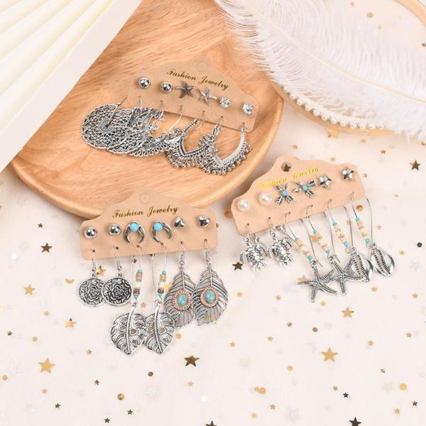 hoop & huggie vintage leaf shell charms drop earrings sets for women boho statement bijoux femme maxi jewelry, Golden;silver
hoop & huggie vintage leaf shell charms drop earrings sets for women boho statement bijoux femme maxi jewelry, Golden;silver