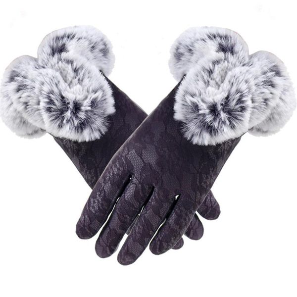 female glove keep warm gloves winter women velvet mitten lace gloves cycling mittens for using phone leather glove guantes luvas, Blue;gray
female glove keep warm gloves winter women velvet mitten lace gloves cycling mittens for using phone leather glove guantes luvas, Blue;gray