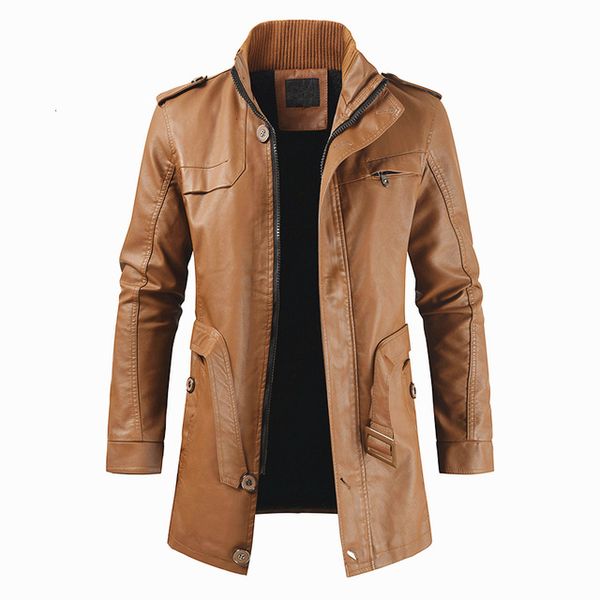 men autumn fashion long warm fleece leather jacket coat men winter casual england style vintage leather jacket parkas men, Black;brown
men autumn fashion long warm fleece leather jacket coat men winter casual england style vintage leather jacket parkas men, Black;brown