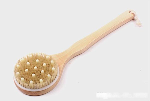 natural boar bristles bath brush body scrubber brush for wet shower or dry skin brushing with massage nodes
natural boar bristles bath brush body scrubber brush for wet shower or dry skin brushing with massage nodes